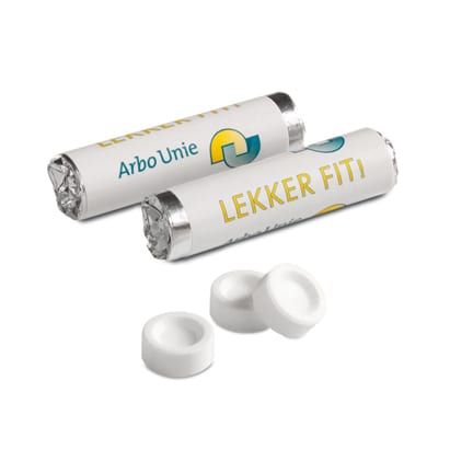 Lief klein pepermuntrolletje met logo 9 tablets