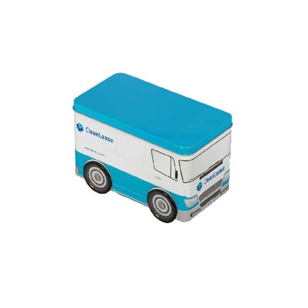 Autoblik met bewegende wielen als relatiegeschenk