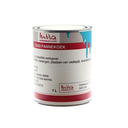 Verfblik met bedrukte wikkel als relatiegeschenk 1 liter