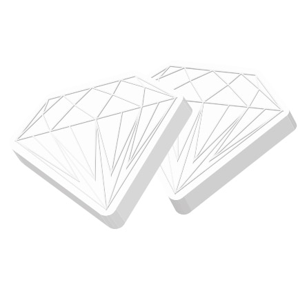 Pepermunt in de vorm van een diamant als weggevertje