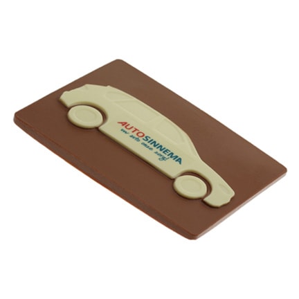 Chocoladeplak met auto bedrukt met uw bedrijfslogo als relatiegeschenk voor autobedrijf of garage