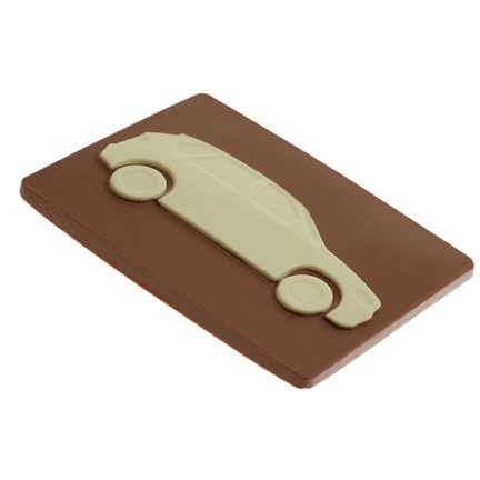 Chocoladetablet met auto als relatiegeschenk voor autobedrijf of garage