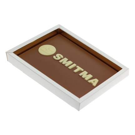 Chocoladeplak met bedrijfslogo als origineel relatiegeschenk
