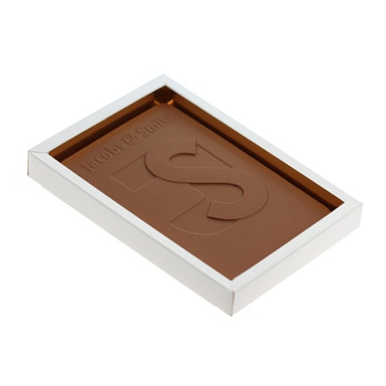 Gepersonaliseerde chocoladetablet met logo als give-away