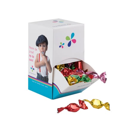 Gepersonaliseerd snoepdoosje als relatiegeschenk