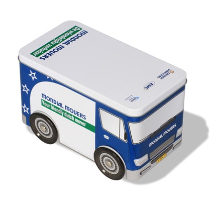 Autoblik met logo als relatiegeschenk