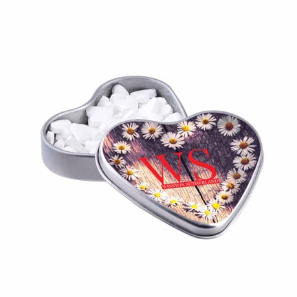 Logoblikje hartjes voor Valentijn als lief weggevertje