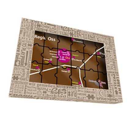 Gepersonaliseerde chocoladepuzzel naar eigen ontwerp