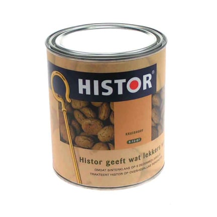 Snoepblik met full colour bedrukte wikkel als relatiegeschenk
