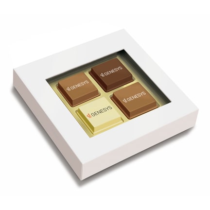 Logobonbons in een geschenkdoosje als cadeautje voor klanten