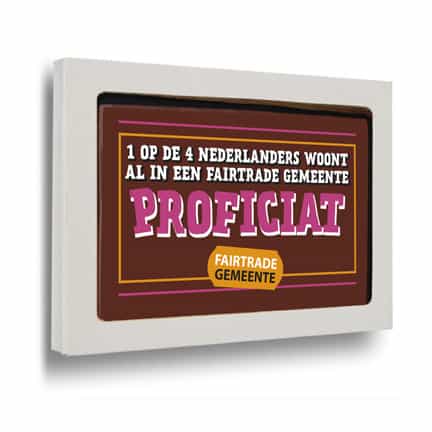 Bedrukte chocoladekaart als relatiegeschenk