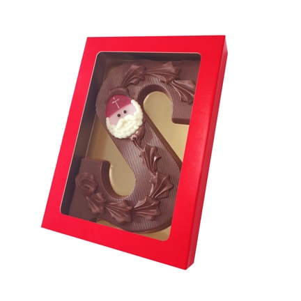 Luxe chocoladeletter zonder logo als cadeautje voor klanten met Sinterklaas