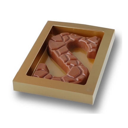 Stoere luxe chocoladeletter weggeven voor Sinterklaas