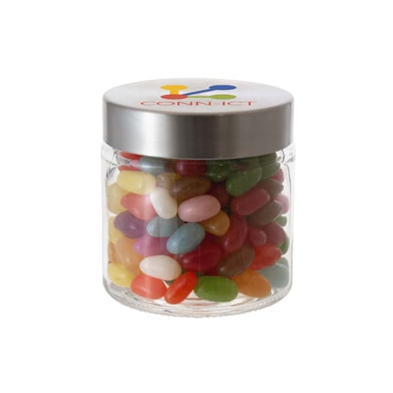 Snoeppotje jelly beans met logo als zoete give-away