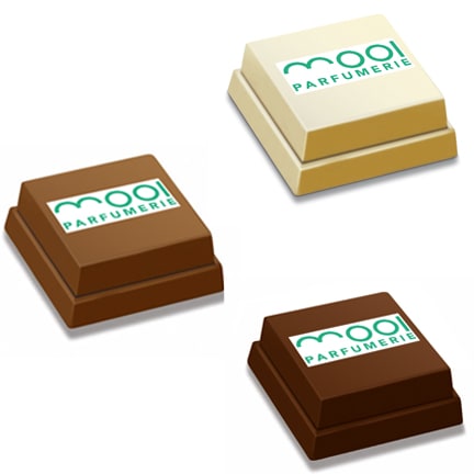 Pralines met logo als cadeautje voor klanten