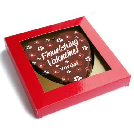 Chocoladehart met logo als give-away