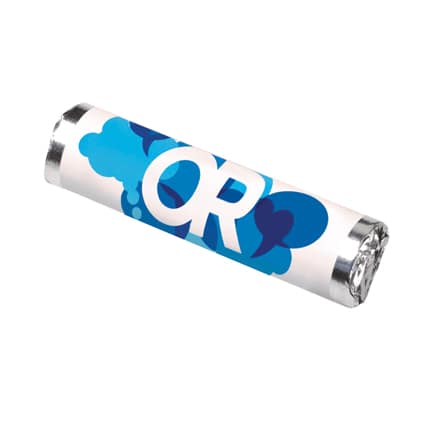 Pepermuntrolletje met logo als give-away