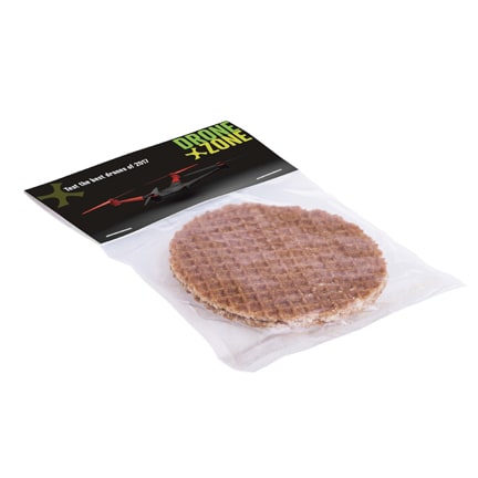 Transparant Stroopwafelzakje met full colour kopkaartje