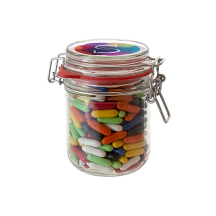 Snoeppot dropstaafjes met logo als zoete give-away