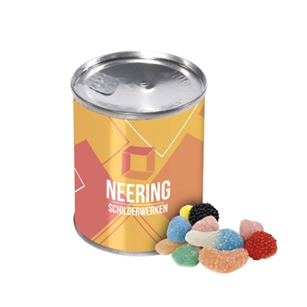 Bedrukt Snoepblikje met logo als weggevertje