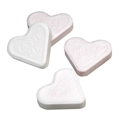 Zoete hartjes met logo als vulling snoeppot met logo