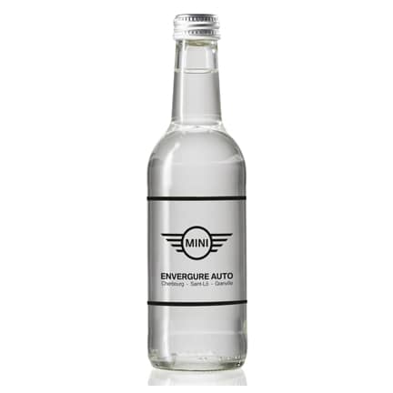Glazen waterfles met logo