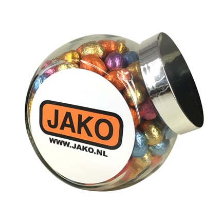 Logo snoeppot paaseitjes voor Pasen