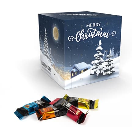 Promotionele adventskalender met Lindt chocolaatjes