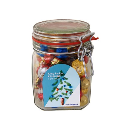 Logo weckpot met Kerstchocolade als Eindejaarsgeschenk