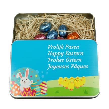 Paasblik met paasvulling als Paasgeschenk via brievenbuspost