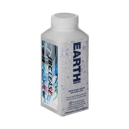 Kartonnen logo waterflesje als promotiemiddel