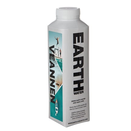 Kartonnen waterfles met logo