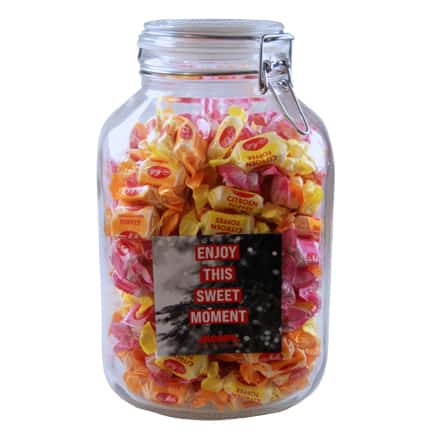 Reuze weckpot met logo als relatiegeschenk