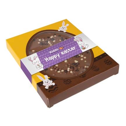 Brievenbuspost Paasei chocoladekaart met logo