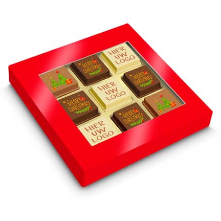 Logo-Kerstbonbons als give-away voor Kerst