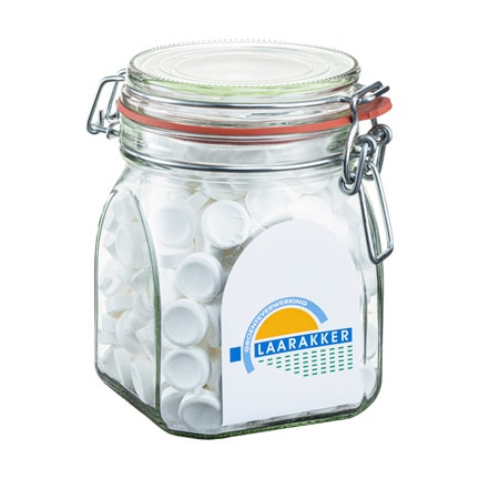 Logo weckpot pepermunt als fris relatiegeschenk