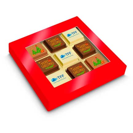 Logo-Kerstbonbons als eindejaarsgeschenk