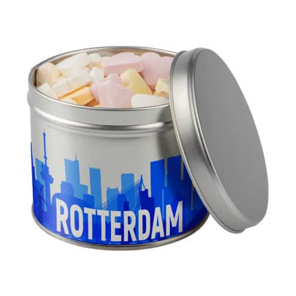 Snoepblik met rechtstreekse bedrukking op het blik