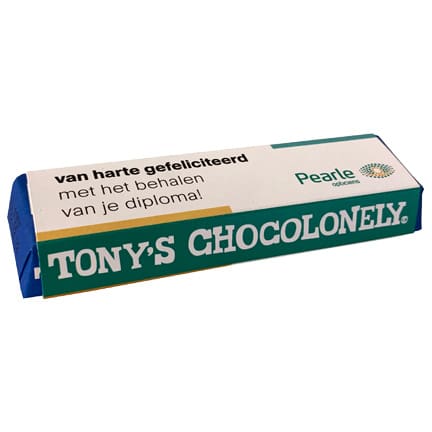Tony's chocoladereep met eigen logowikkel