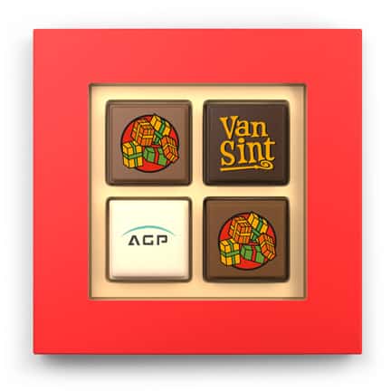 Sint-logobonbons als relatiegeschenk voor Sinterklaas