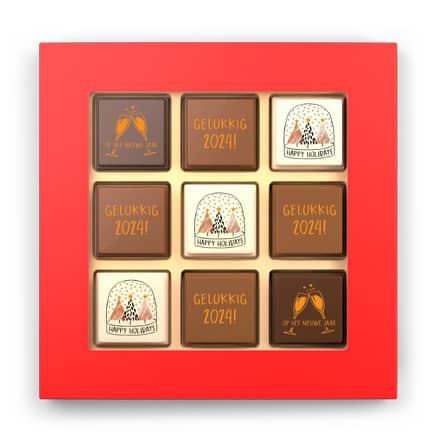 Nieuwjaar bonbons 2024 als relatiegeschenk