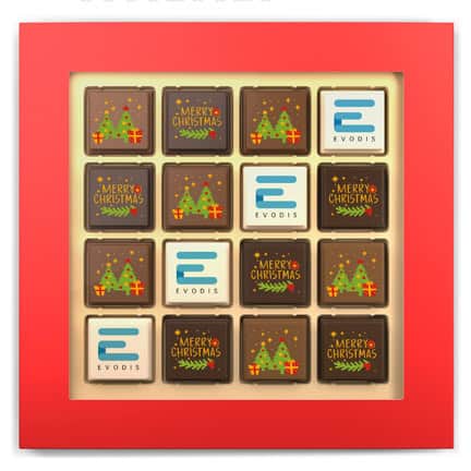 Logo-Kerstbonbons met eigen logo als relatiegeschenk voor Kerst