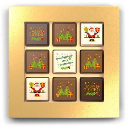 Logo-Kerstbonbons met eigen bedrukking als relatiegeschenk