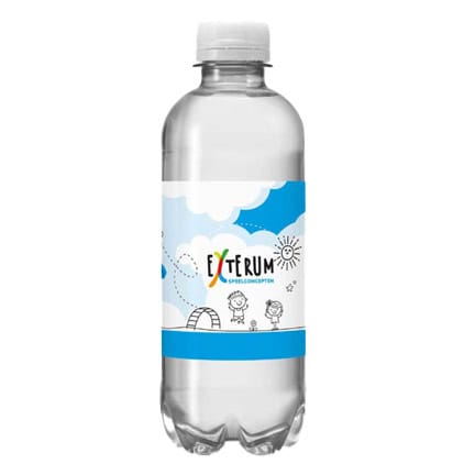 Waterflesje met eigen logowikkel